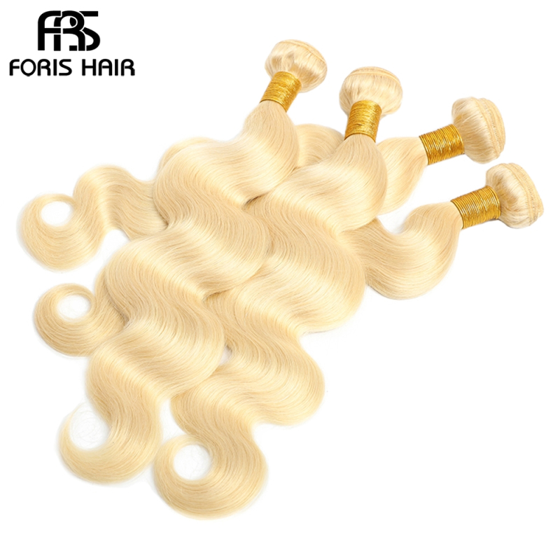 NAMI HAIR Blonde 613 Color Brazilian Body Wave Virgin Human Hair Extensions 4 Bundles