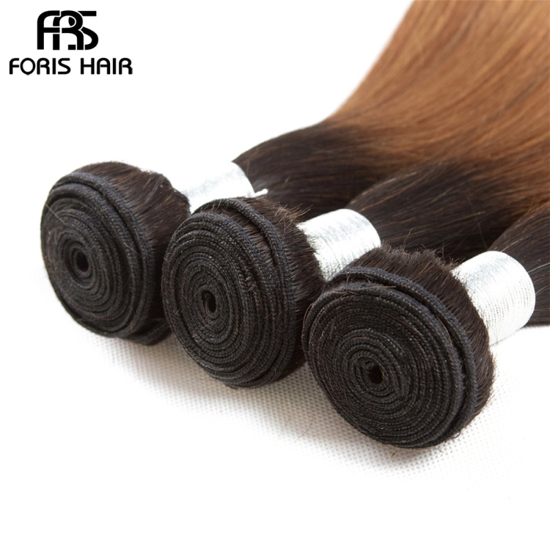 NAMI HAIR Ombre Color T1B/30 Brazilian Straight Human Hair Extensions 4 Bundles