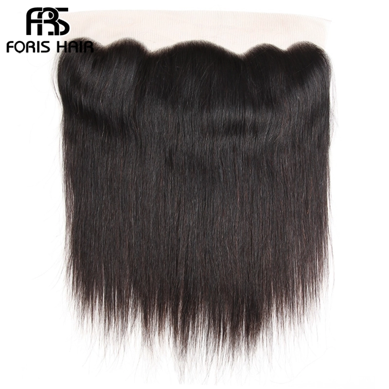 FORIS HAIR 13x4 Transparent Lace Frontal Closure Straight Virgin Human Hair Natural Color