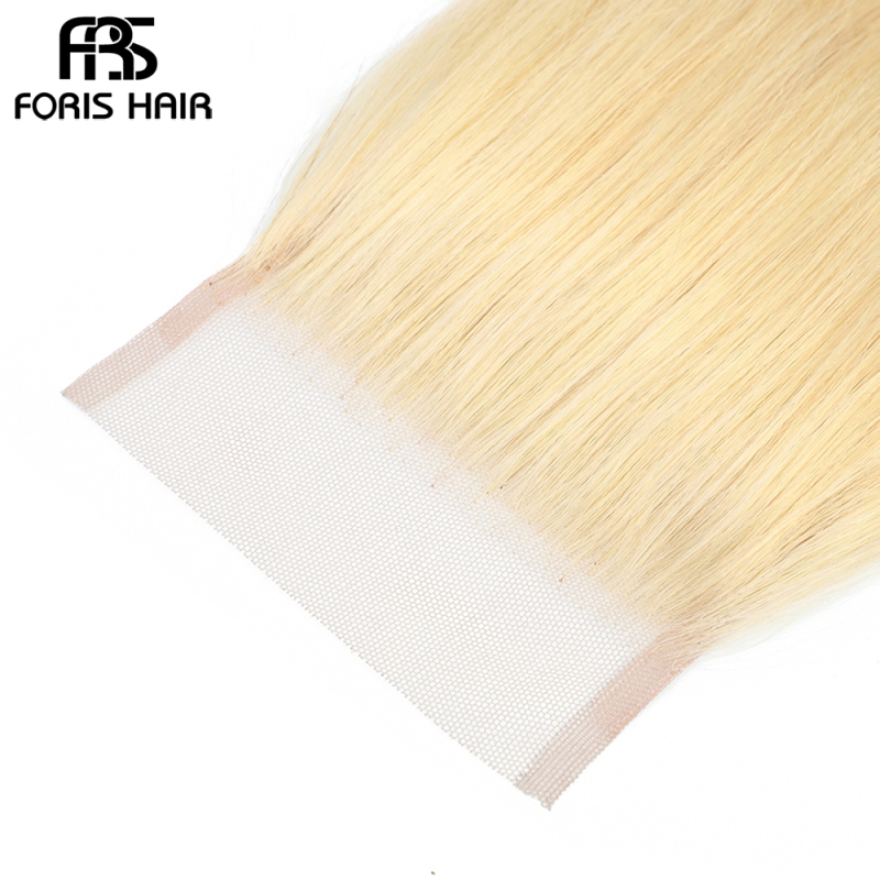 NAMI HAIR 613 Blonde Color 4x4 Lace Closure Brazilian Straight Virgin Human Hair