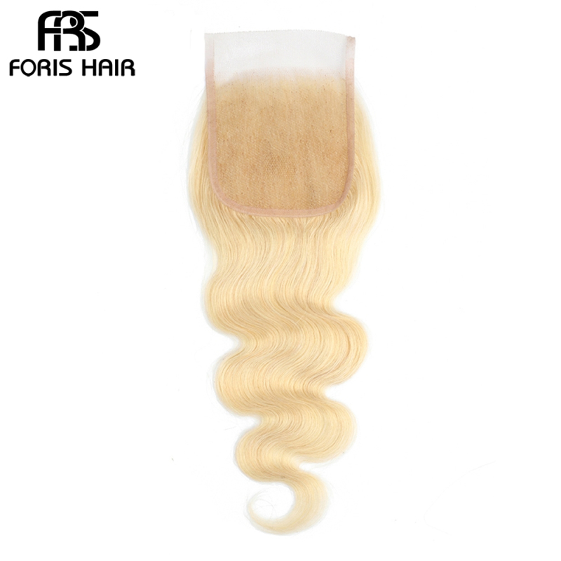 NAMI HAIR 613 Blonde Color 4x4 Lace Closure Brazilian Body Wave Virgin Human Hair