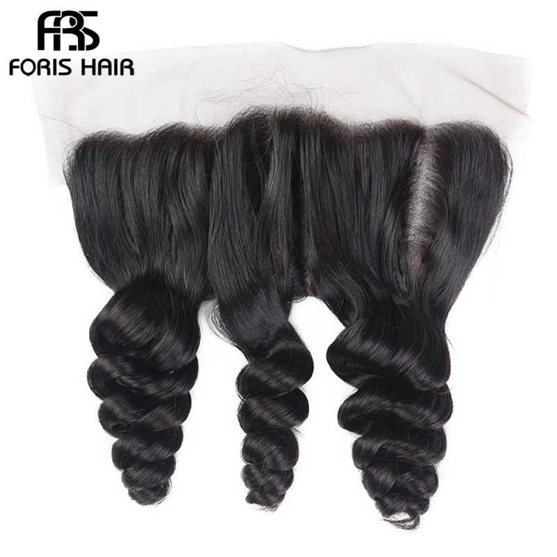 FORIS HAIR 13x4 Lace Frontal Closure Loose Wave Virgin Human Hair Natural Color