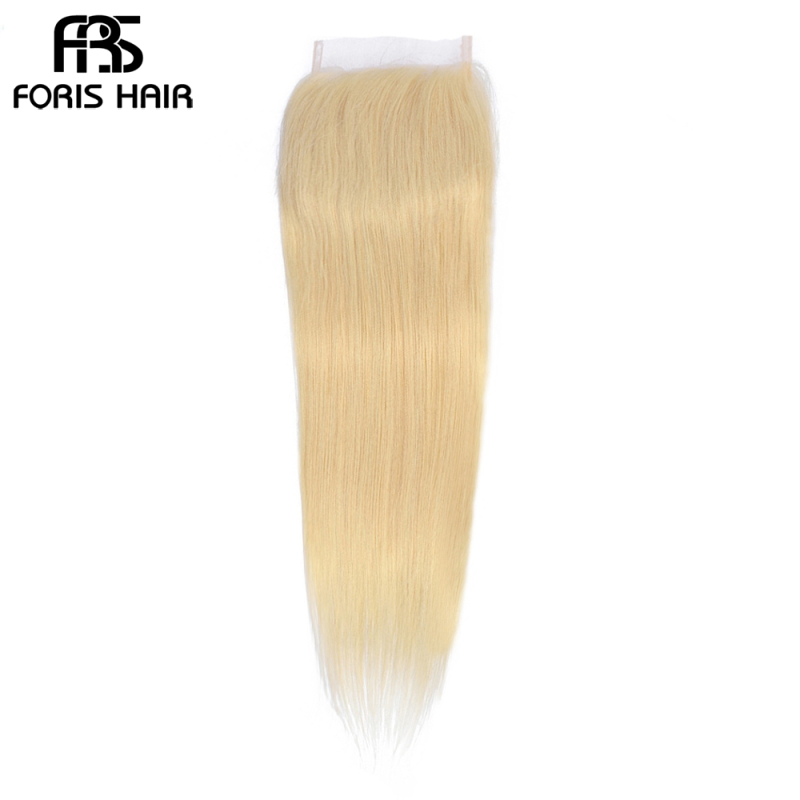 NAMI HAIR 613 Blonde Color 4x4 Lace Closure Brazilian Straight Virgin Human Hair