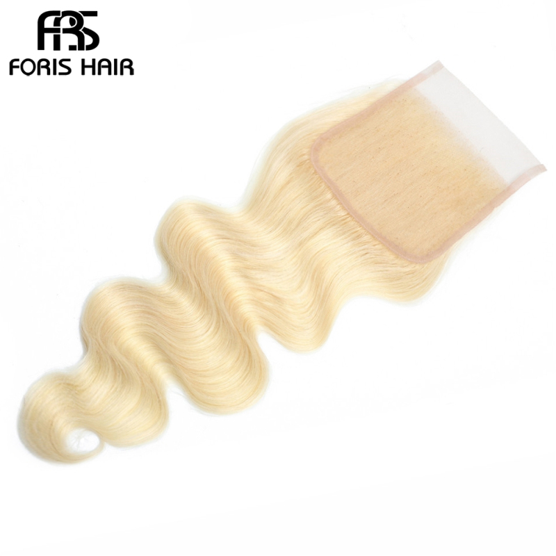 NAMI HAIR 613 Blonde Color 4x4 Lace Closure Brazilian Body Wave Virgin Human Hair