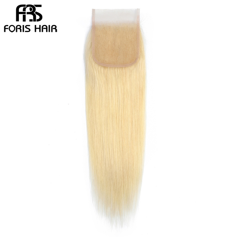 NAMI HAIR 613 Blonde Color 4x4 Lace Closure Brazilian Straight Virgin Human Hair
