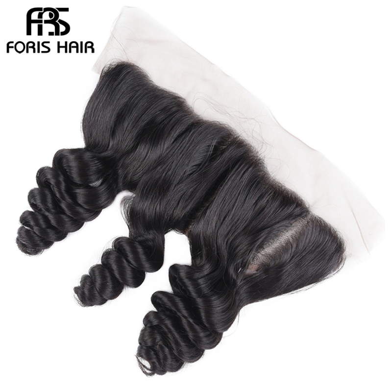 FORIS HAIR 13x4 Lace Frontal Closure Loose Wave Virgin Human Hair Natural Color