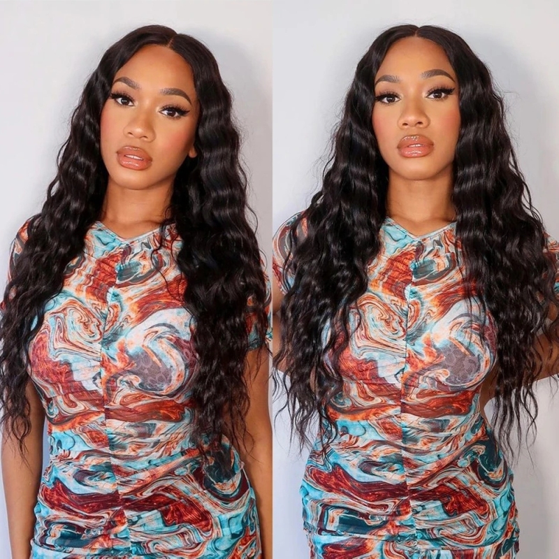 FORIS HAIR Transparent Lace Loose Deep Wave Virgin Human Hair Wig