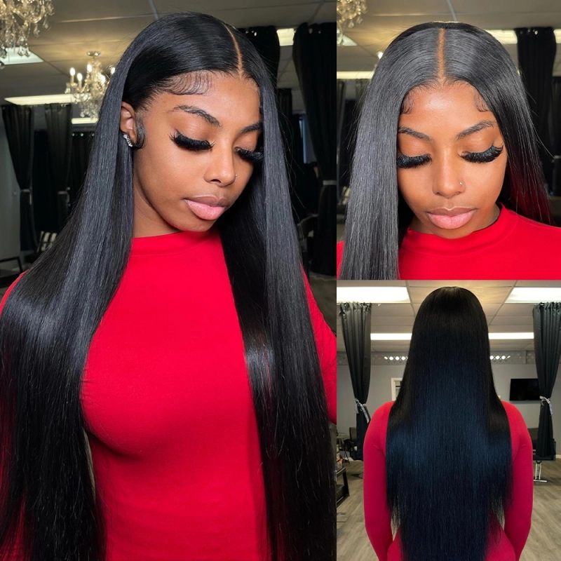 FORIS HAIR Transparent Lace Straight Virgin Human Hair Wig