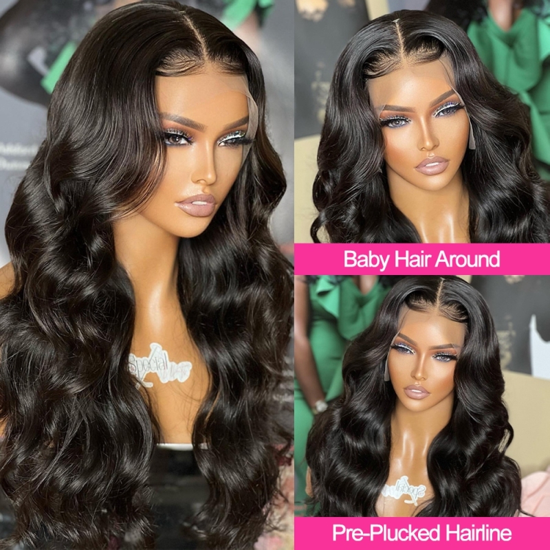 FORIS HAIR Transparent Lace Body Wave Virgin Human Hair Wig