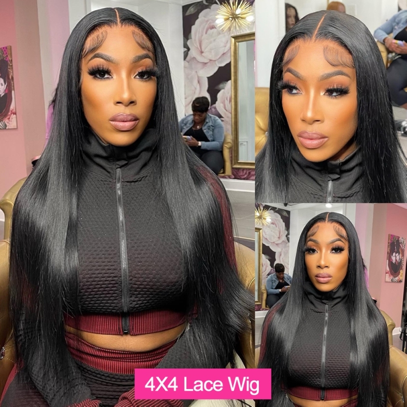 FORIS HAIR Transparent Lace Straight Virgin Human Hair Wig