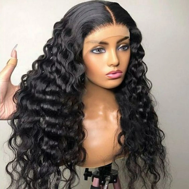 FORIS HAIR Transparent Lace Loose Deep Wave Virgin Human Hair Wig