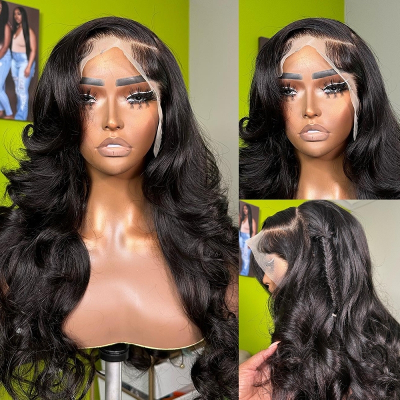 FORIS HAIR Transparent Lace Body Wave Virgin Human Hair Wig