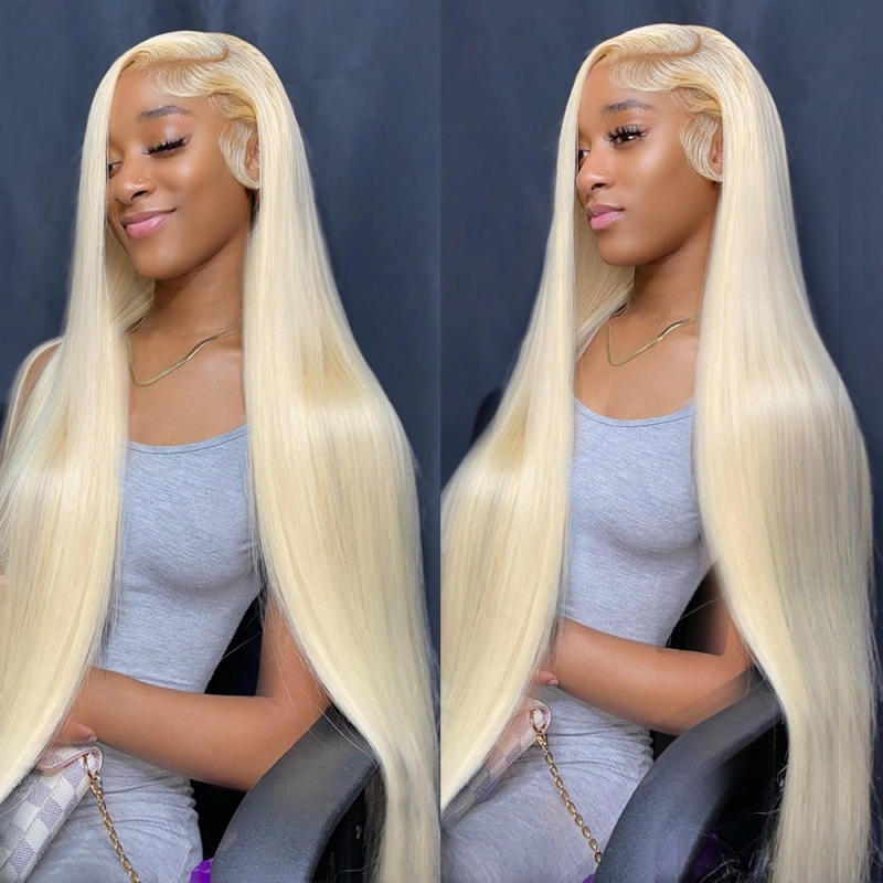 FORIS HAIR 613 Blonde Transparent Lace Frontla Straight Virgin Human Hair Wig