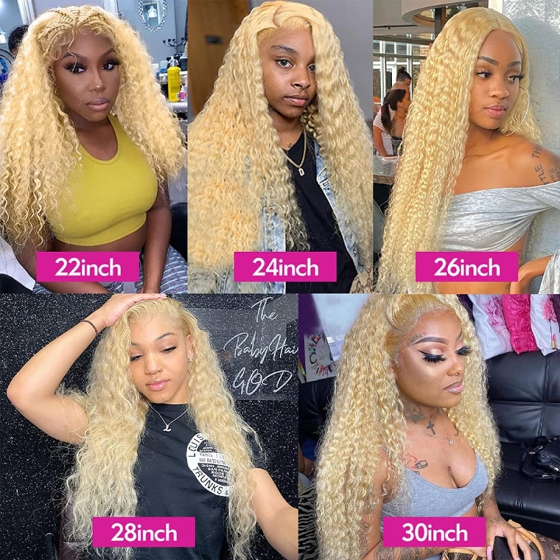 FORIS HAIR 613 Blonde Transparent Lace Frontal Deep Wave Virgin Human Hair Wig