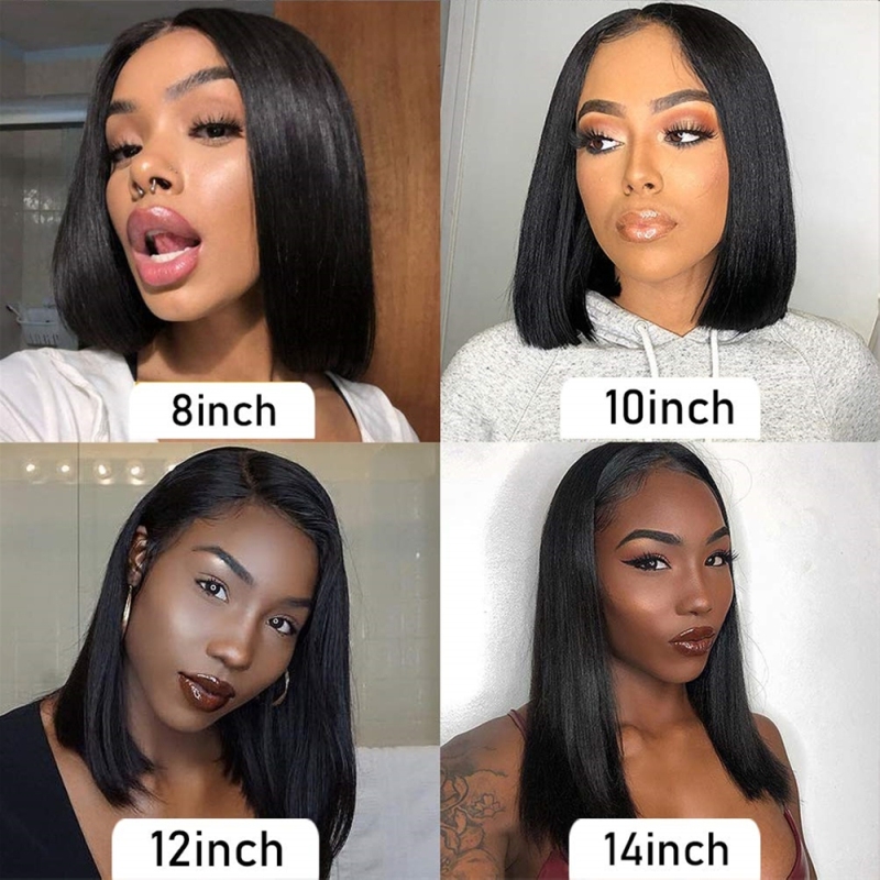 FORIS HAIR 13X4 Transparent Lace Bob Wig Straight Virgin Human Hair