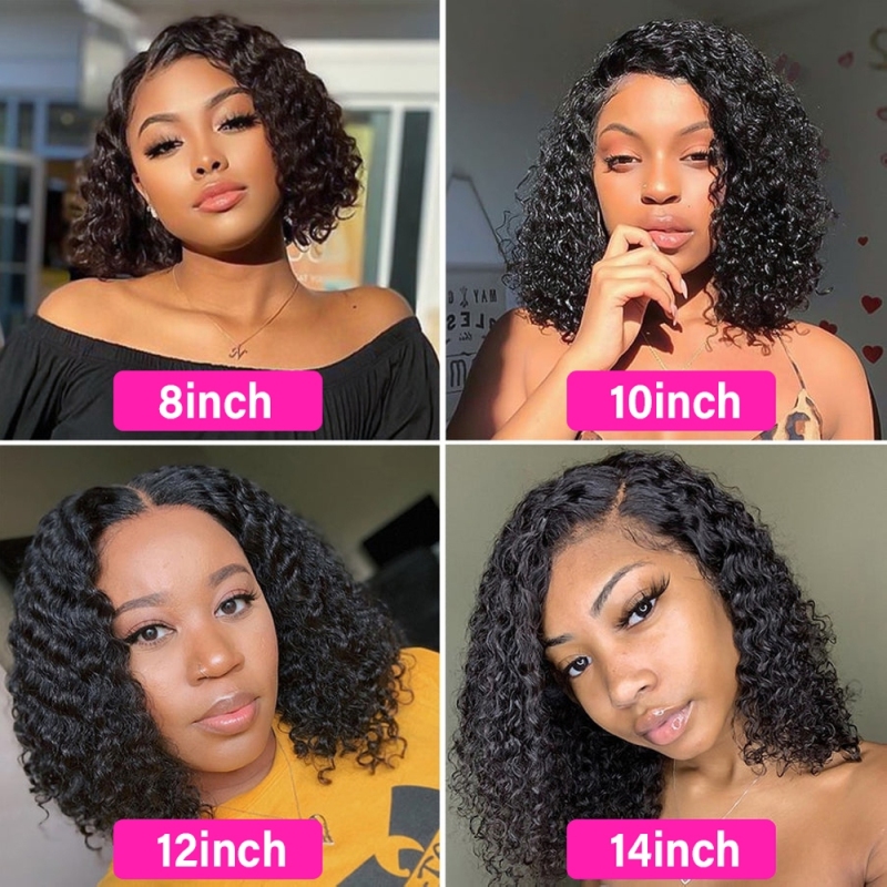 FORIS HAIR 13X4 Transparent Lace Bob Wig Deep Wave Virgin Human Hair