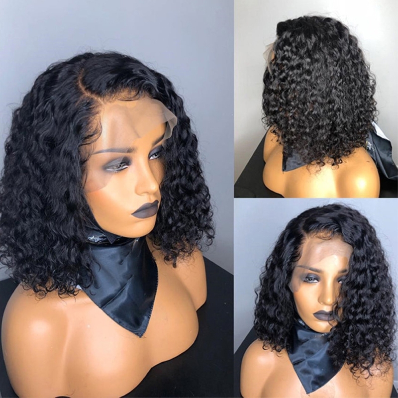 FORIS HAIR 13X4 Transparent Lace Bob Wig Deep Wave Virgin Human Hair