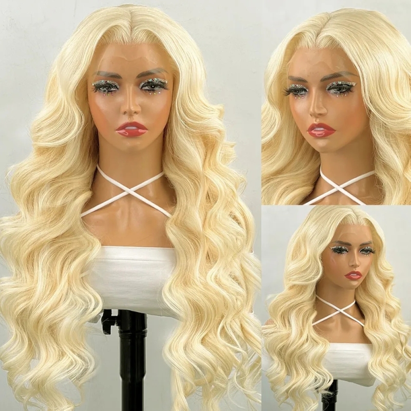 FORIS HAIR Blonde 613 Real HD Lace Body Wave Virgin Human Hair Wig