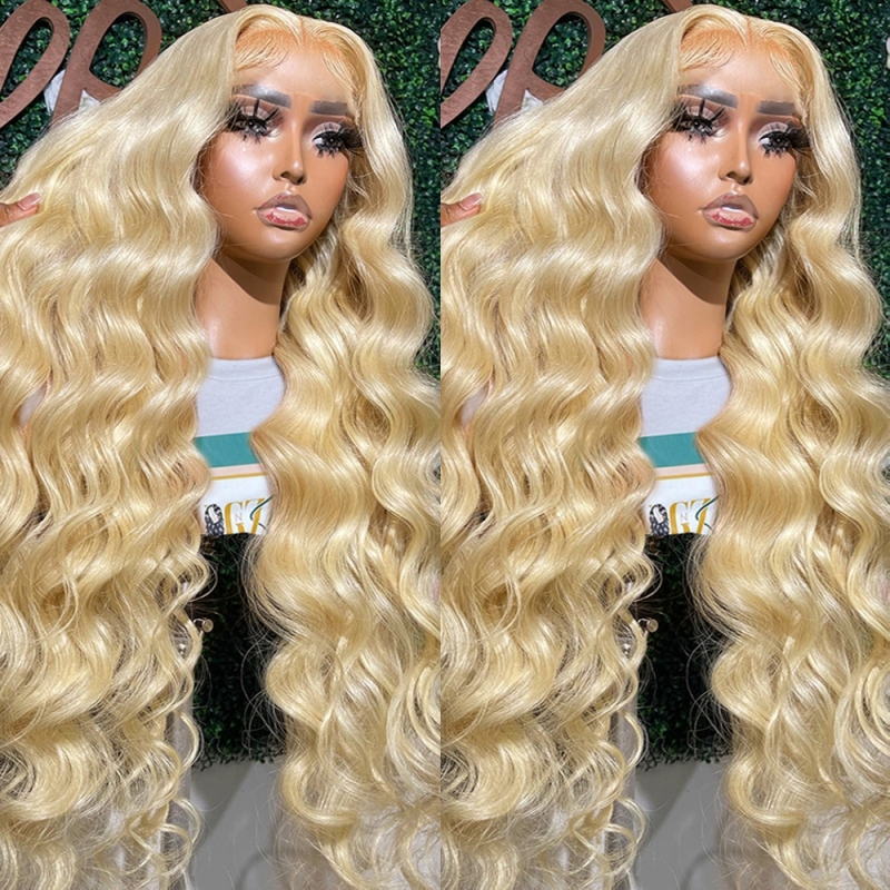 FORIS HAIR Blonde 613 Real HD Lace Body Wave Virgin Human Hair Wig