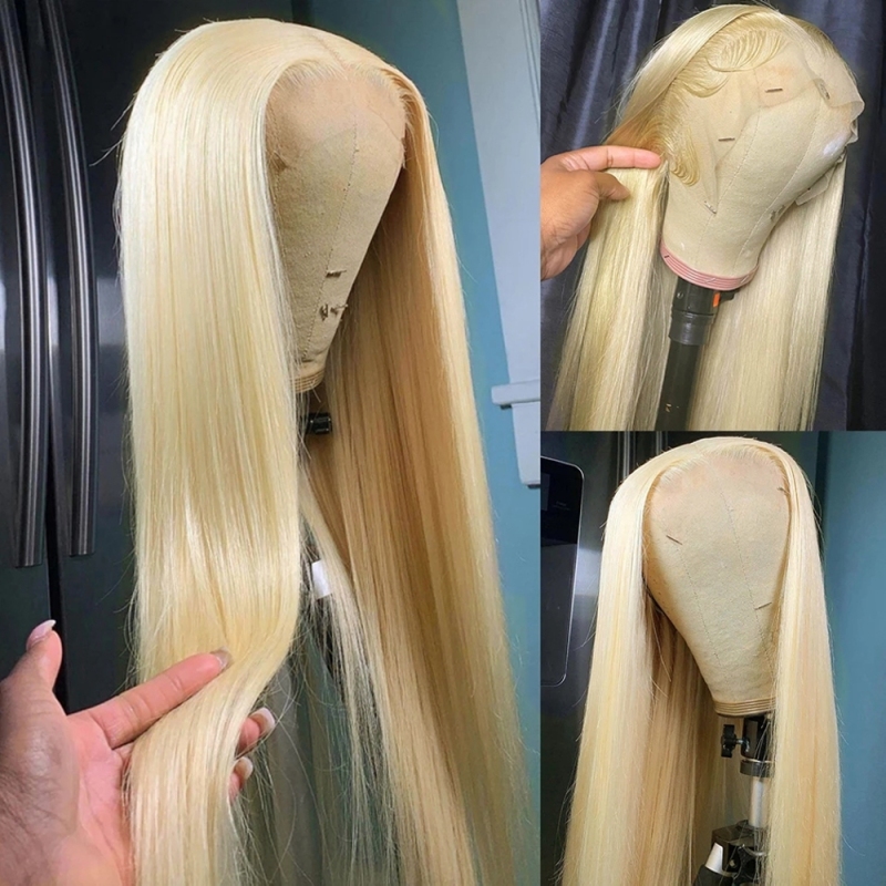 FORIS HAIR Blonde 613 Real HD Lace Straight Virgin Human Hair Wig