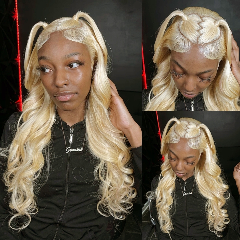 FORIS HAIR Blonde 613 Real HD Lace Body Wave Virgin Human Hair Wig