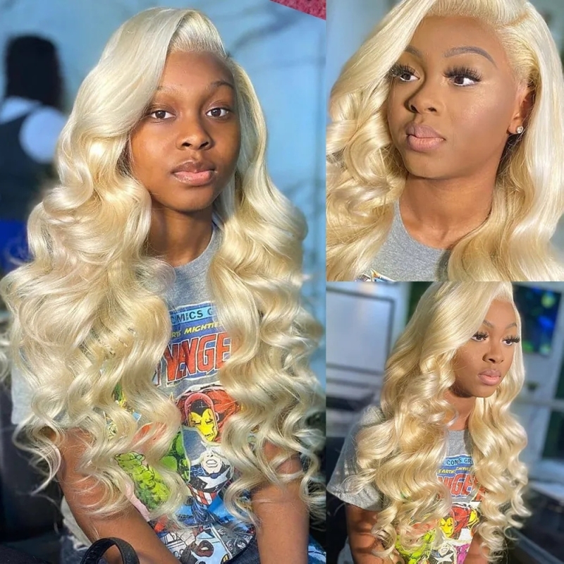 FORIS HAIR Blonde 613 Real HD Lace Body Wave Virgin Human Hair Wig