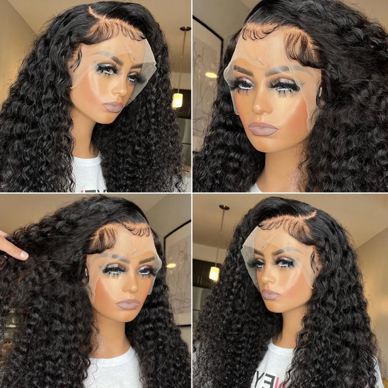 FORIS HAIR Transparent Lace Deep Wave Virgin Human Hair Wig