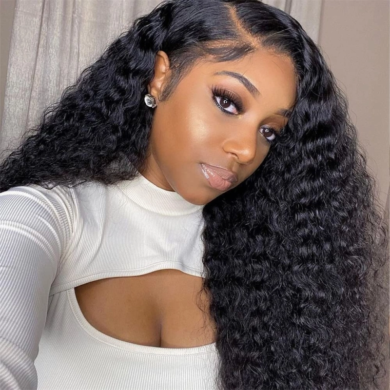 FORIS HAIR Transparent Lace Deep Wave Virgin Human Hair Wig