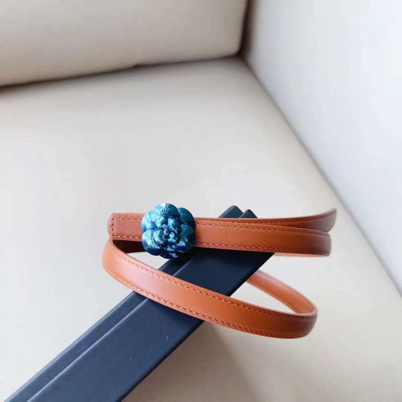 Chanel 23 Autumn/Winter Fashion Show Popular 1.5mm Premium Calf Leather Feel Soft and Delicate Round Classic Small Belt