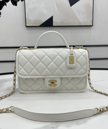 Chanel AS3653 22K Bag White For Women, Women’s Bags 9.8in/25cm