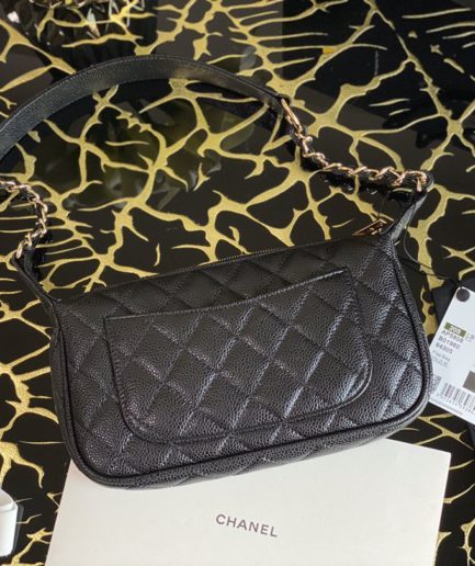 Chanel Classic Shoudlerbag Black For Women 9.8 in / 25 cm