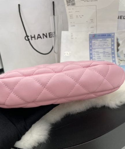 Chanel Hobo Handbag Pink For Women, Women’s Bags 9.4in/24cm