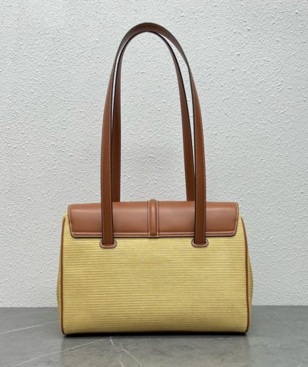 Celine Medium Soft 16 Bag In Textile Natural / Tan For Women 13in/32cm