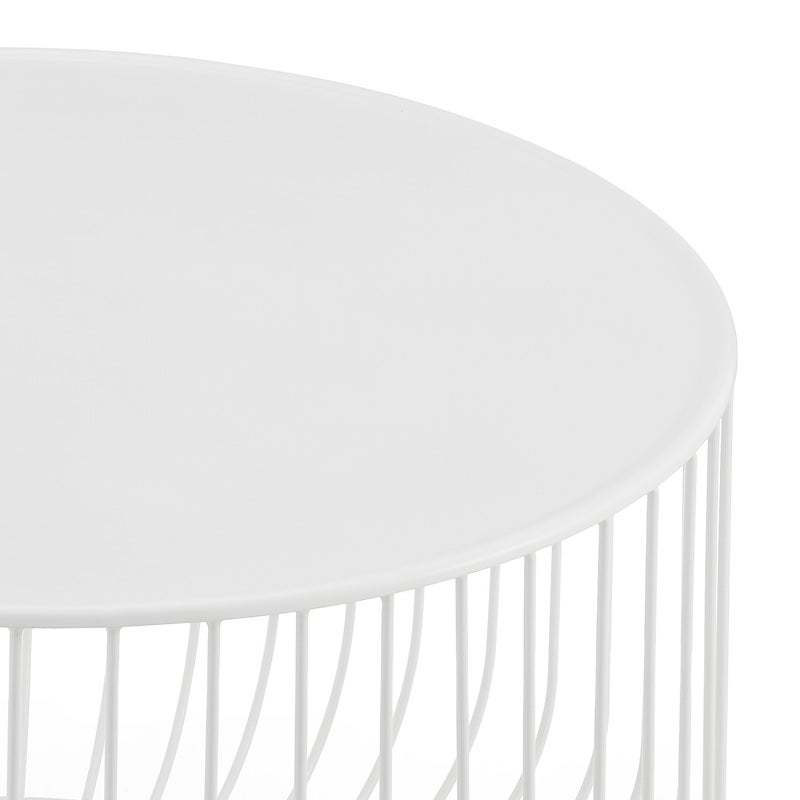 Wire Coffee Table (White, Black)