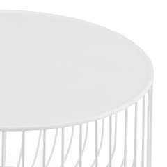 Wire Coffee Table (White, Black)
