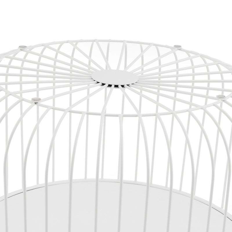 Wire Coffee Table (White, Black)