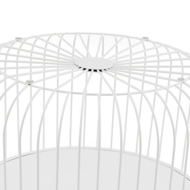 Wire Coffee Table (White, Black)