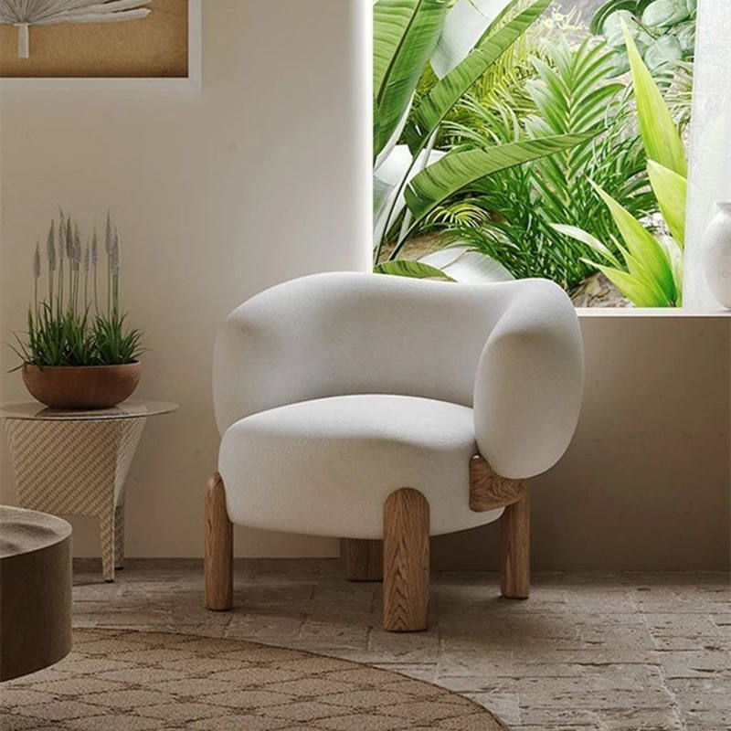 Mid century fabric accent chair