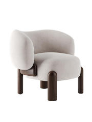 Mid century fabric accent chair