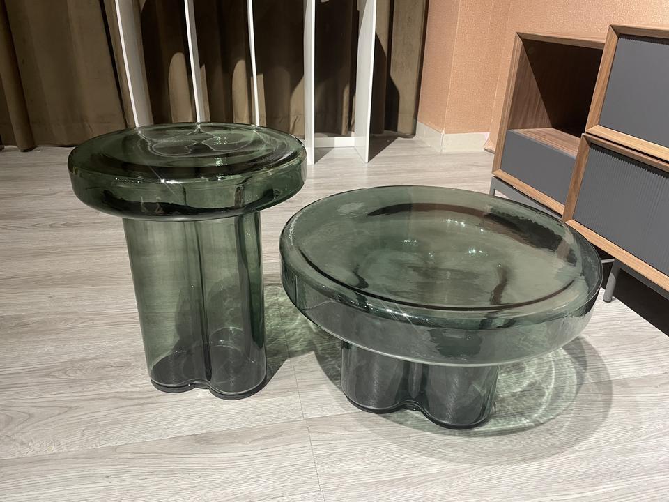 Glass coffee table