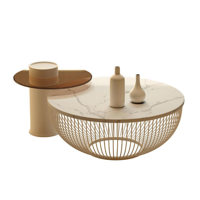 Round coffee table set