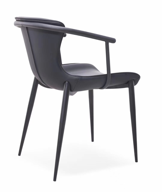 Black leather Dining chair