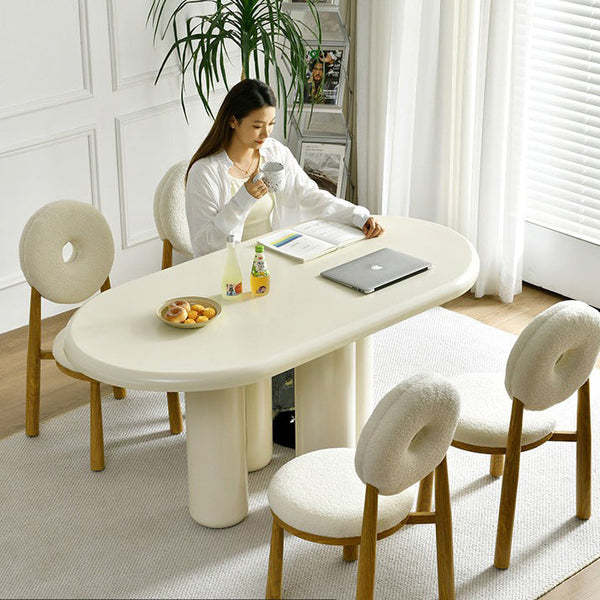 White dining table