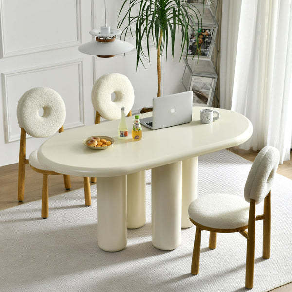White dining table