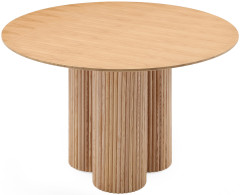 Round wood dining table