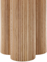 Round wood dining table