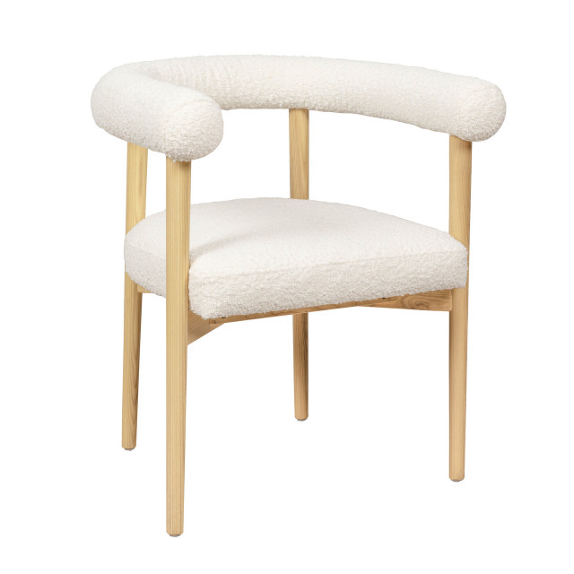 Boucle dining chair