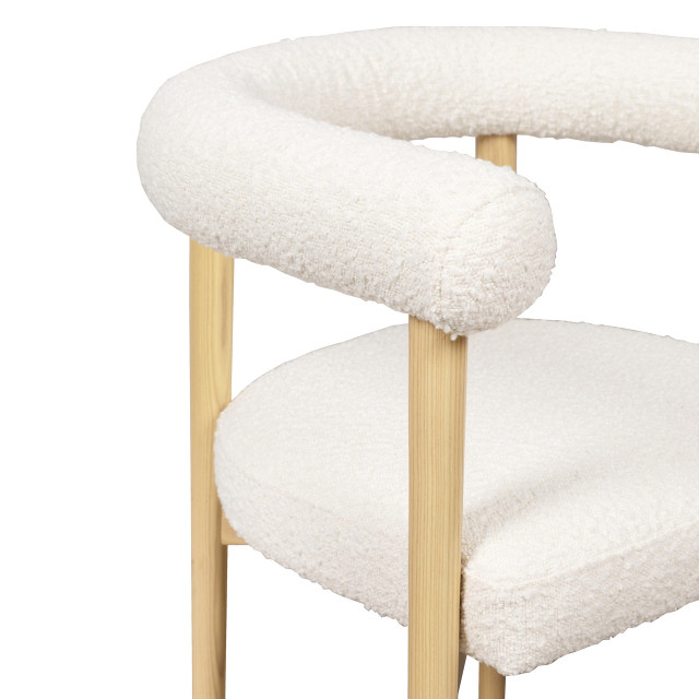 Boucle dining chair