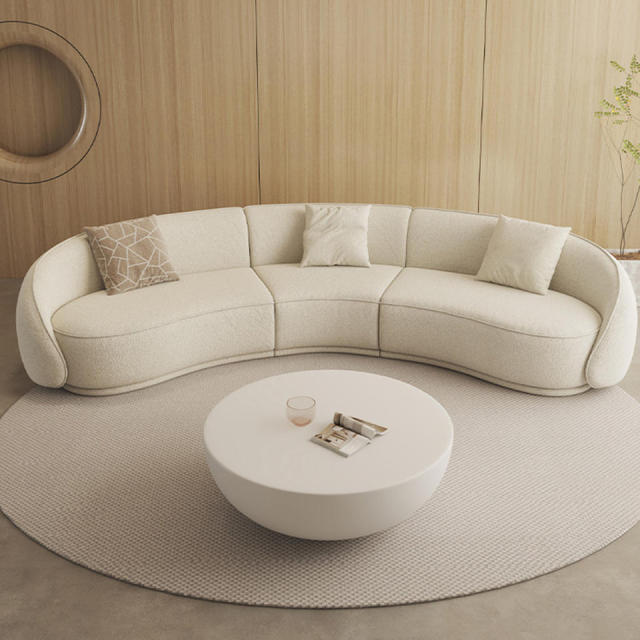 Curved round modular sofa