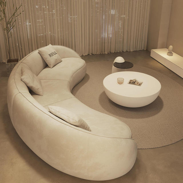 Curved round modular sofa